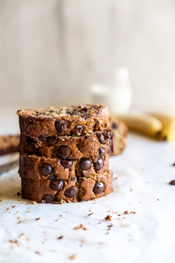 Breakfast Super Moist Chocolate Chip Banana Bread Recipe